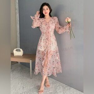 NWT Floral Ruffled Kimono Duster Top/Blouse